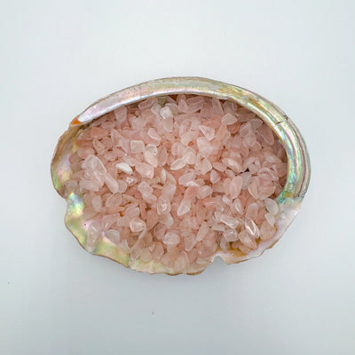 Ethically sourced Grade A Rose Quartz crystal chips from Northern Cape, South Africa at Beyond Bohemian