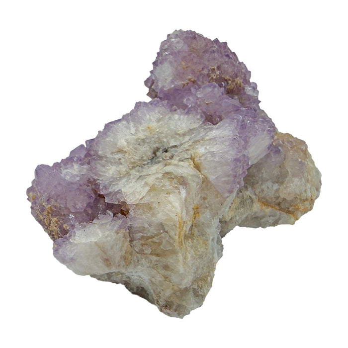 AA-grade cactus spirit quartz specimen from Mpumalanga South Africa, left profile, individual spirit quartz points catching the light, 2.56 in L x 1.30 in W x 1.57 in H, 0.20 pounds, specimen 14.