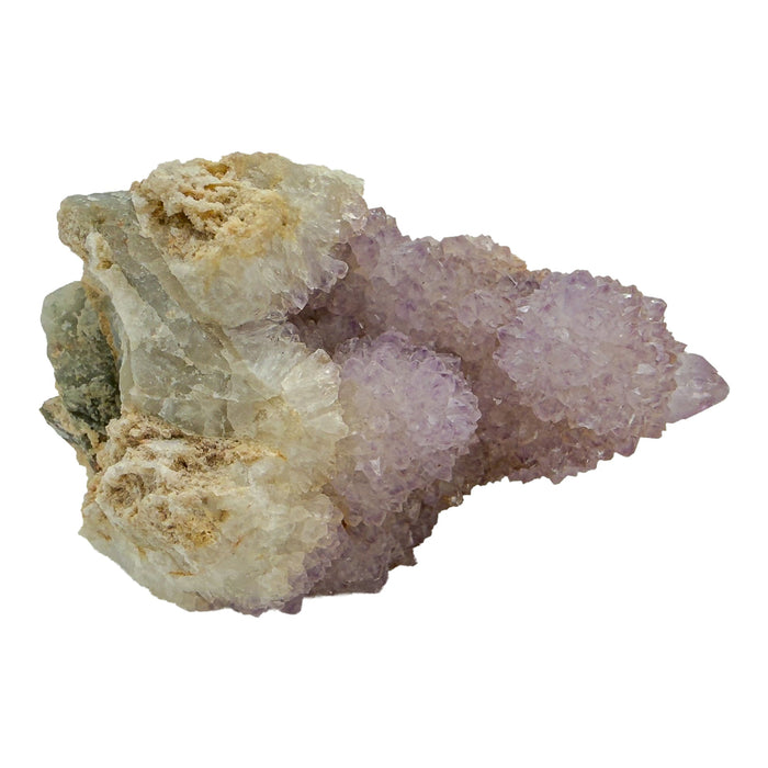 AA-grade cactus spirit quartz specimen from Mpumalanga South Africa, front view, druzy secondary points covering the host crystal, 2.19 in L x 1.42 in W x 1.61 in H, 0.19 pounds, specimen 2.