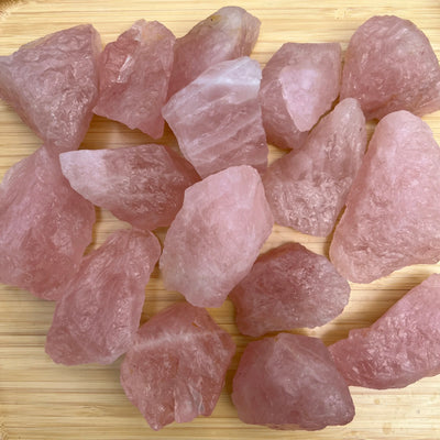 Ethically sourced Grade AA Rose Quartz raw from Minas Gerais, Brazil at Beyond Bohemian