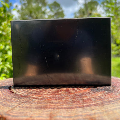 Shungite slab in Black tones, ethically sourced from Russia for Stress Relief and Cleansing