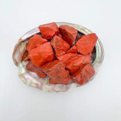 Red Jasper raw stone in Red tones, ethically sourced from South Africa for Confidence and Protection