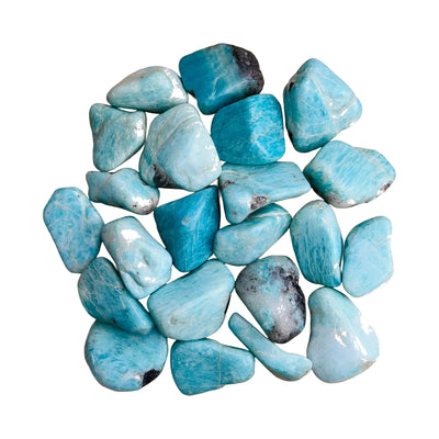 Amazonite Tumbled Stones for Confidence, Emotional Healing & Self-Love — blue polished, hand-selected AA from Madagascar