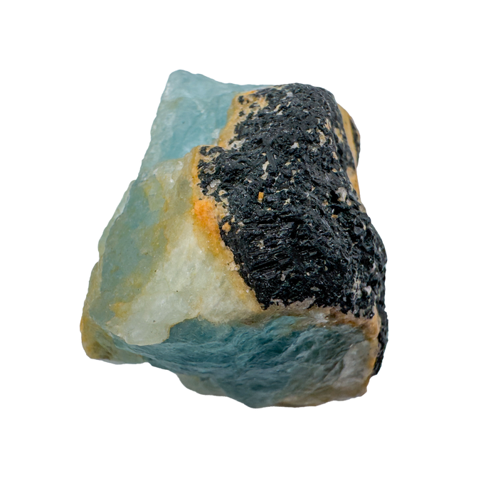 Aquamarine Raw Crystals with Black Tourmaline | A Grade | Namibia | 0.50–1.25 Inch