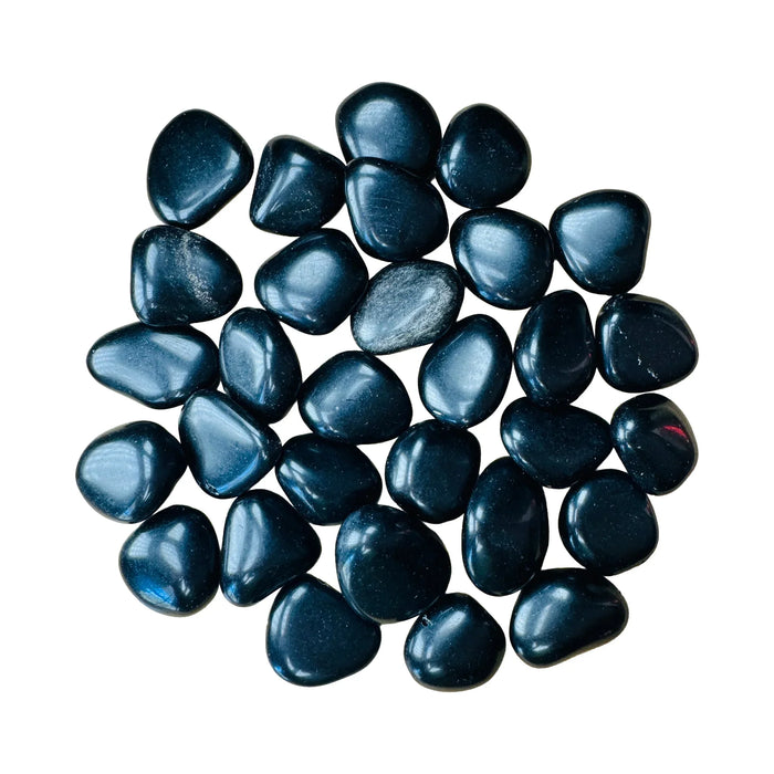 Tumbled Black Obsidian Crystals for Cleansing, Emotional Healing & Grounding — black polished, AA grade Argentina-sourced