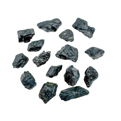 Black tourmaline raw crystals, A grade, Brazil, 1-2 inch, hero.