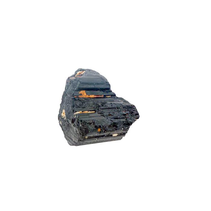 Raw black tourmaline specimen from Madagascar, alternate view