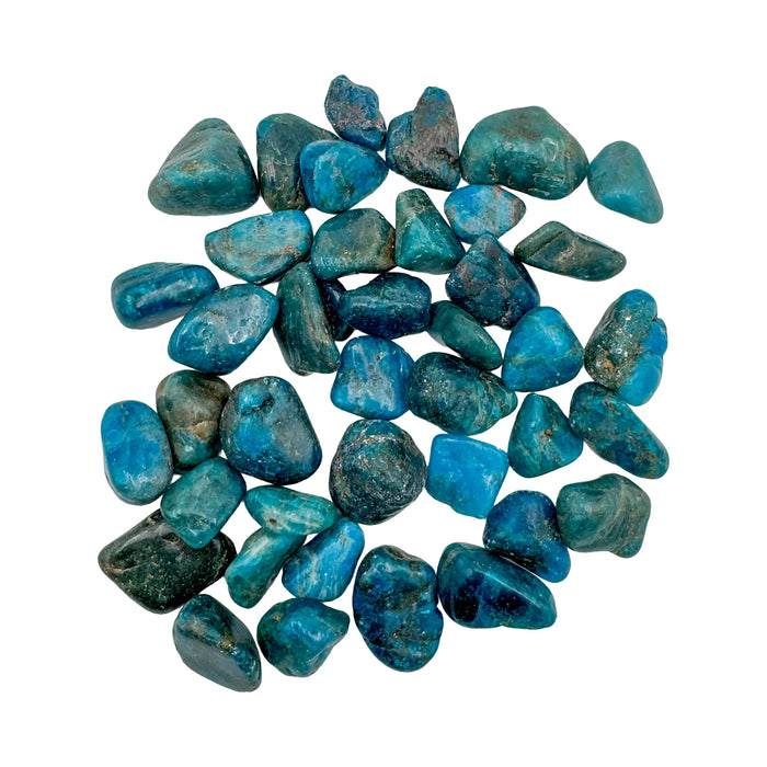 Blue Apatite Crystals for Focus, Intuition & Manifestation — blue polished, AA grade directly from Madagascar