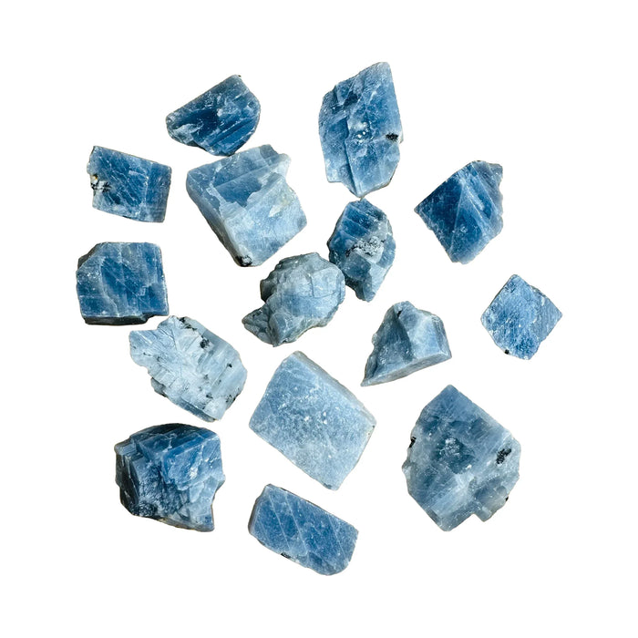 Blue Calcite Crystals for Emotional Healing, Meditation & Sleep — blue rough natural, AA grade from Namibia