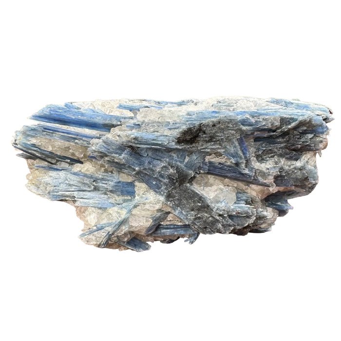 Full profile of Grade AA Blue Kyanite cluster ready to ship from Beyond Bohemian