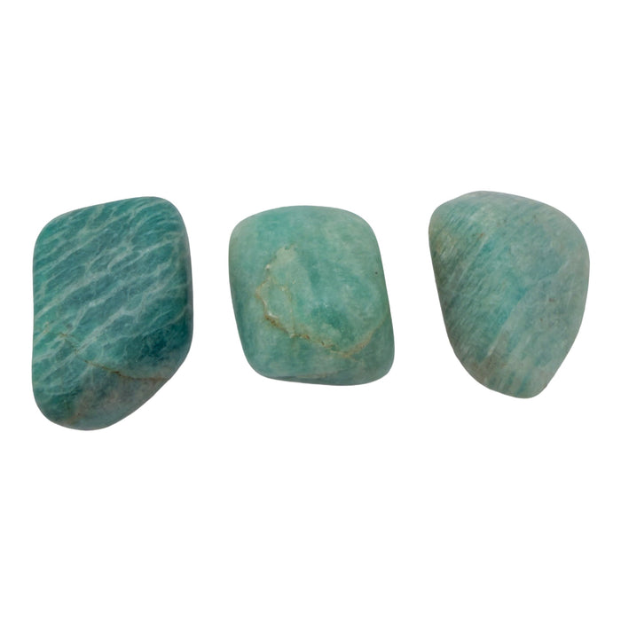 Amazonite Tumbled Stones, AA Grade, 0.75-1.25 Inches, from Minas Gerais, Brazil