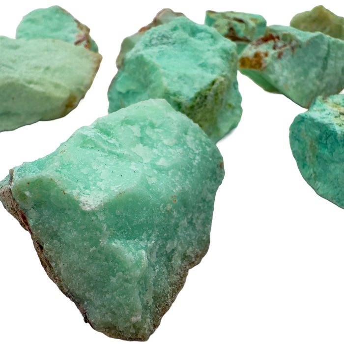 Raw Chrysoprase rough from Minas Gerais Brazil bulk lot