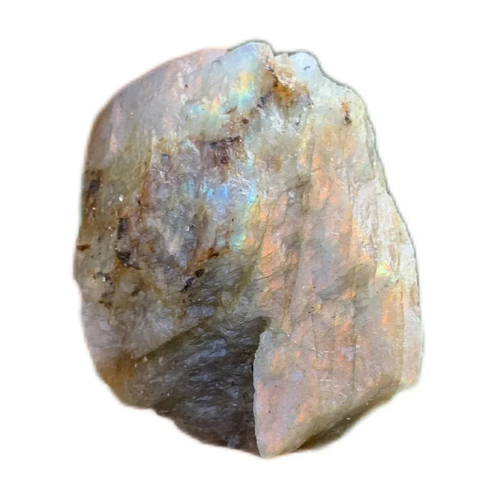 Aerial view of Labradorite raw stone.