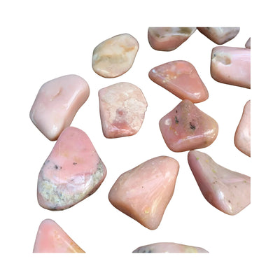 Pink Opal Tumbled Stones for Emotional Healing, Love & Self-Love — pink polished, A grade from Peru