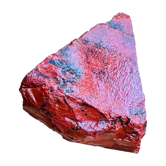 Red Jasper Raw Stones, AA Grade, Madagascar: one representative stone on a white background