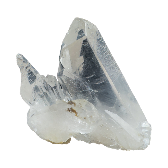 Detail of single Clear Quartz mini cluster AAA grade showing transparency and natural form