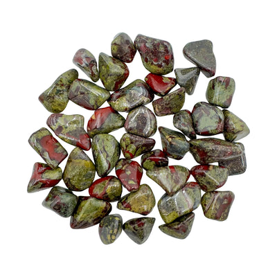 Dragon Bloodstone Crystals for Confidence, Energy & Grounding — green polished, hand-selected AA from South Africa