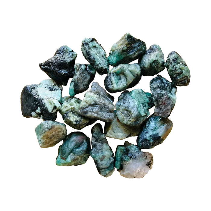 Raw Emerald Crystals for Abundance, Emotional Healing & Healing — green rough natural, hand-selected A from Brazil