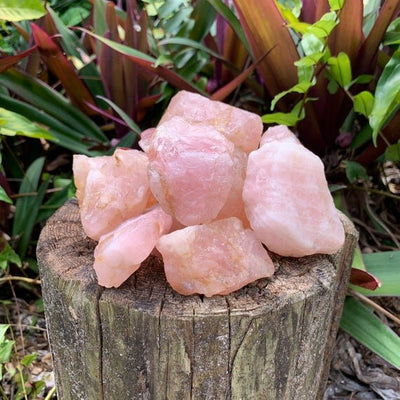 Ethically sourced Grade A Rose Quartz raw from South Dakota, United States at Beyond Bohemian