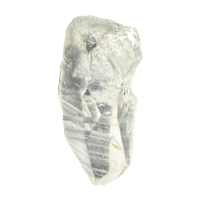 Lemurian Quartz Raw Crystal Points, A Grade, Brazil: one representative stone on a white background