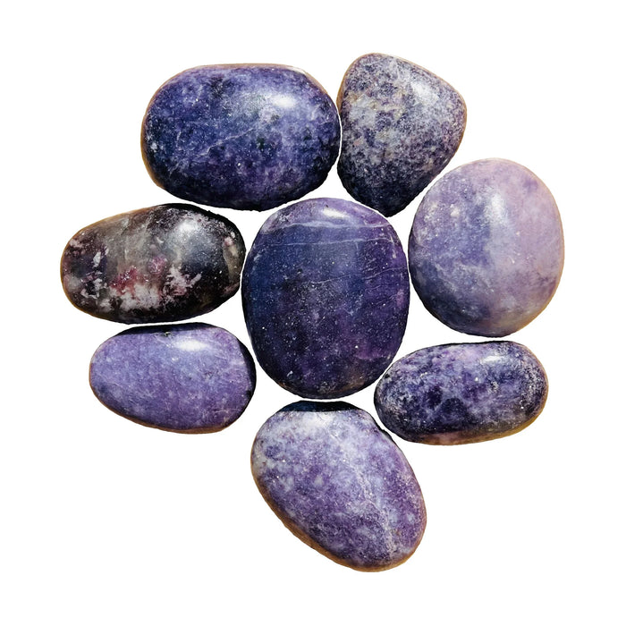 Lepidolite Palm Stones to support Anxiety Relief, Calm & Emotional Healing — pink smooth polished, AA grade Madagascar-sourced