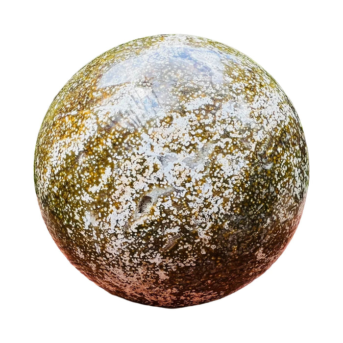 Ocean Jasper Crystal Spheres to support Emotional Healing, Love & Stress Relief — green polished from Madagascar