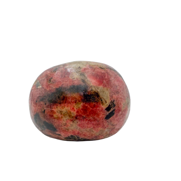 Rhodonite polished free form from Zimbabwe, alternate view