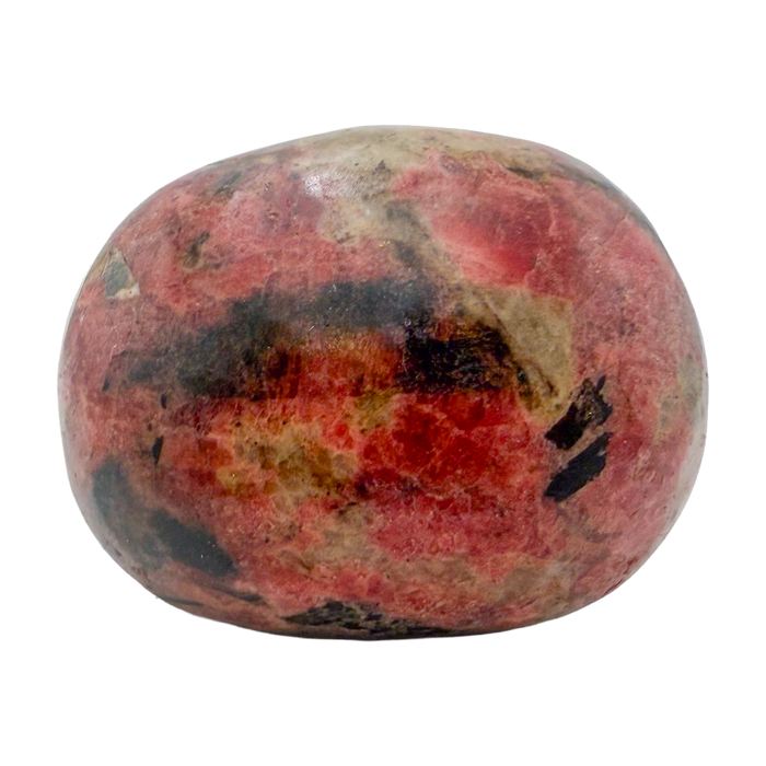 Rhodonite polished free form from Zimbabwe, alternate view