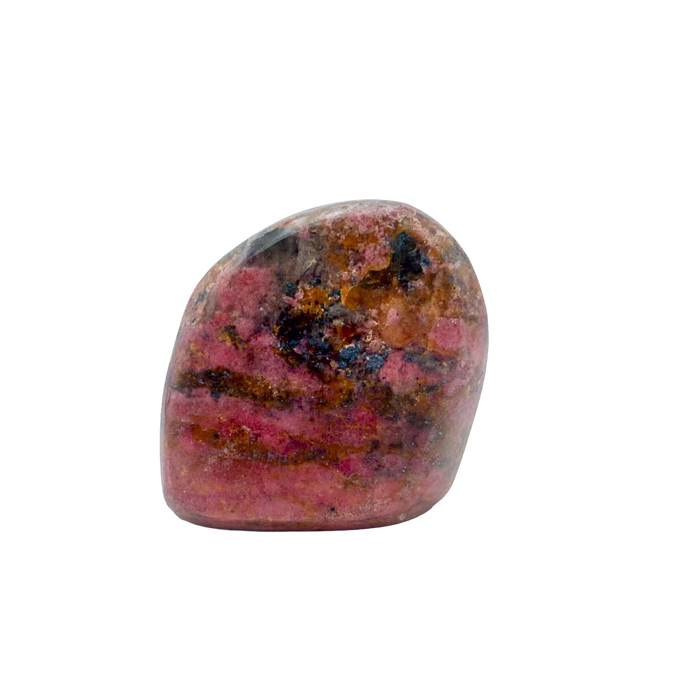 Rhodonite polished free form from Zimbabwe, alternate view