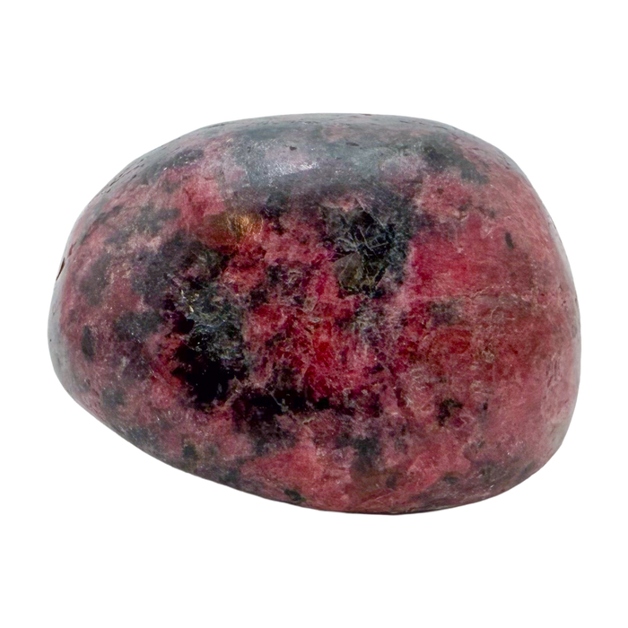 AA grade Rhodonite polished free form from Masvingo, Zimbabwe, rose pink with black manganese veining