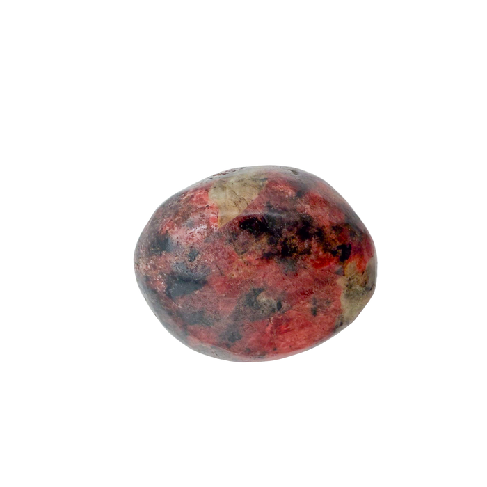 AA grade Rhodonite polished free form from Masvingo, Zimbabwe, rose pink with black manganese veining