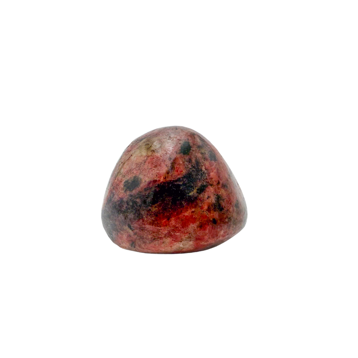 AA grade Rhodonite polished free form from Masvingo, Zimbabwe, rose pink with black manganese veining