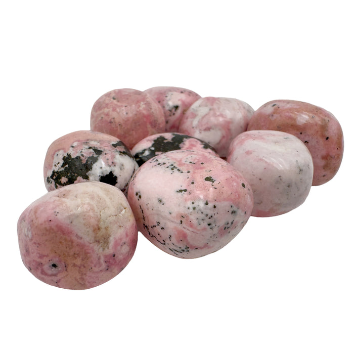 Rhodonite Hand Polished Stones, AA grade, 1 to 1.50 inch, from Ancash, Peru