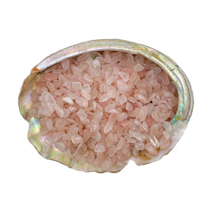 Rose Quartz Crystal Chips for Anxiety Relief, Calm & Emotional Healing — pink small tumbled, A grade from South Africa