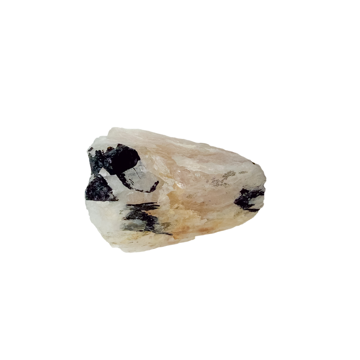 Macro of the tourmaline and quartz intergrowth on the deep pink chunk, 2.28 inches