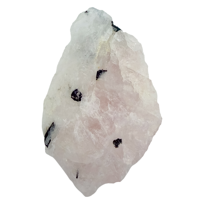 Rear view of the longest of the lot, largely pink quartz at 159 g