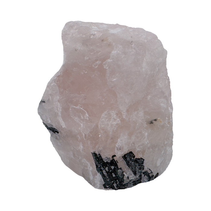 Rose Quartz with Black Tourmaline Brazil — detail view 2
