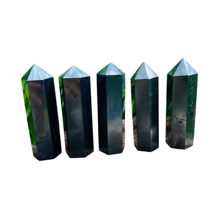 Shungite Crystals traditionally associated with Cleansing, Grounding & Protection — black polished from Russia
