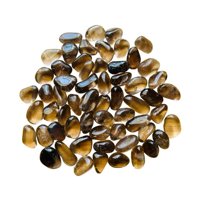 Tumbled Smoky Quartz Crystals for Anxiety Relief, Calm & Cleansing — brown polished, natural unheated, AAA grade from Brazil
