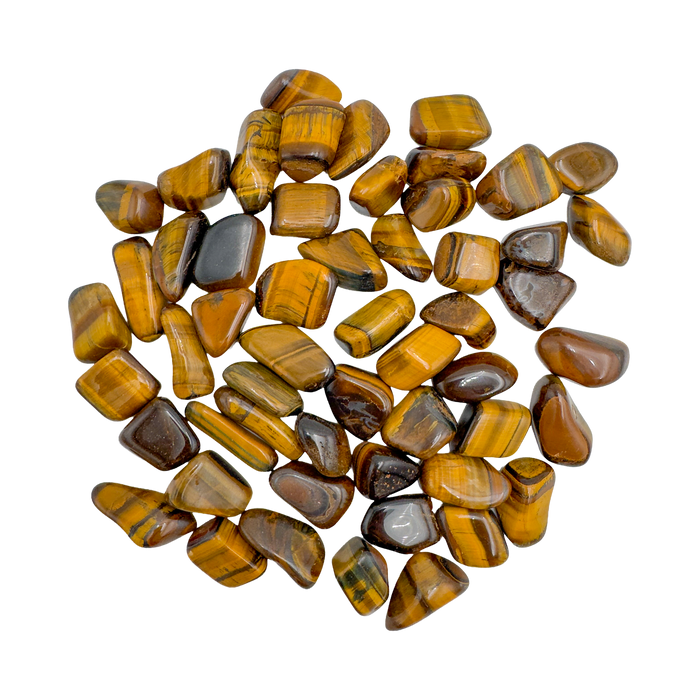 Tiger Eye Tumbled Stones for Confidence, Focus & Protection — brown polished, A grade from South Africa