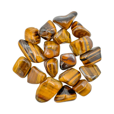 Tiger Eye Tumbled Stones for Confidence, Focus & Protection & Solar Plexus Support — brown polished, A grade from South Africa