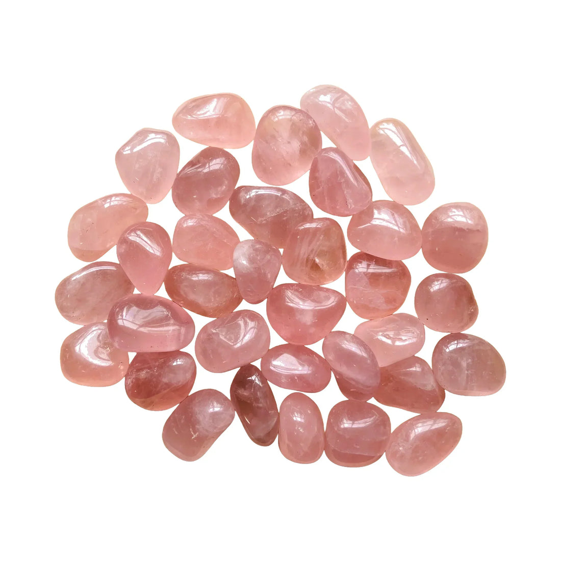 Rose quartz tumbled stones, AAA grade, from Minas Gerais, Brazil
