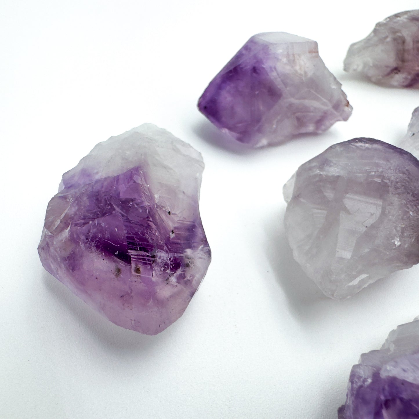 Reverse angle of Amethyst raw point, carried for Stress Relief.