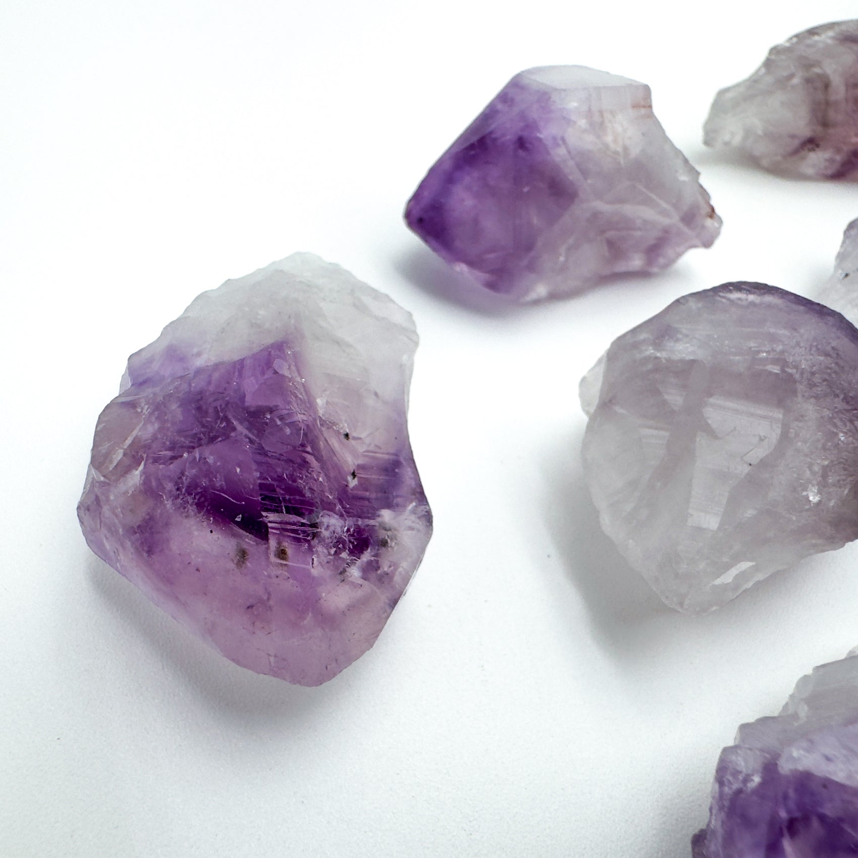 Reverse angle of Amethyst raw point, carried for Stress Relief.