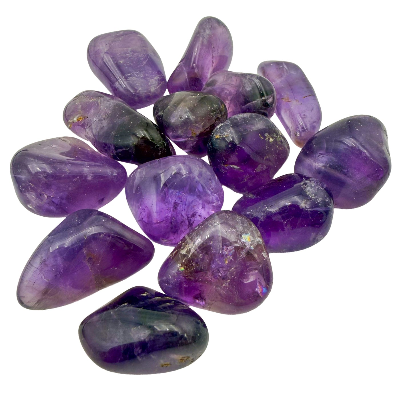 Amethyst Tumbled Stones, AAA Grade, Brazil, 1-1.50 Inch, sourced from Rio Grande do Sul, second view
