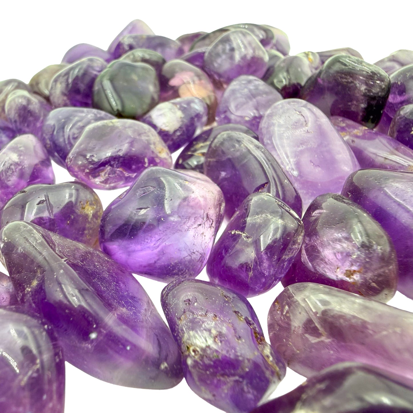 Amethyst Tumbled Stones, AAA Grade, Brazil, 1-1.50 Inch, sourced from Rio Grande do Sul, fifth view