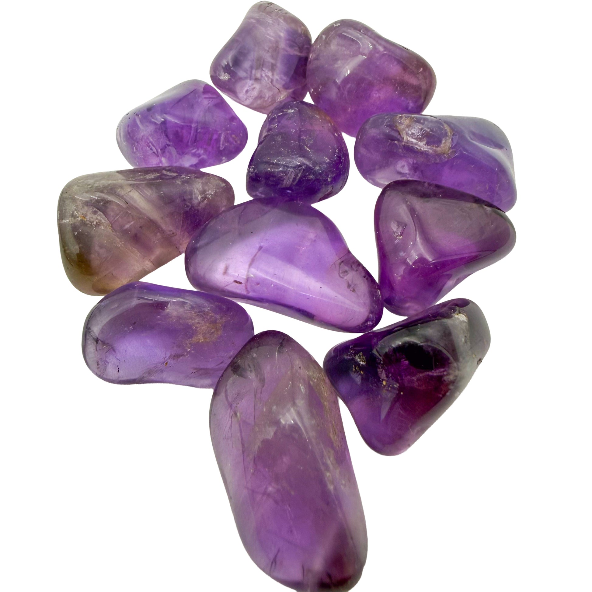 Amethyst Tumbled Stones, AAA Grade, Brazil, 1-1.50 Inch, sourced from Rio Grande do Sul, eighth view