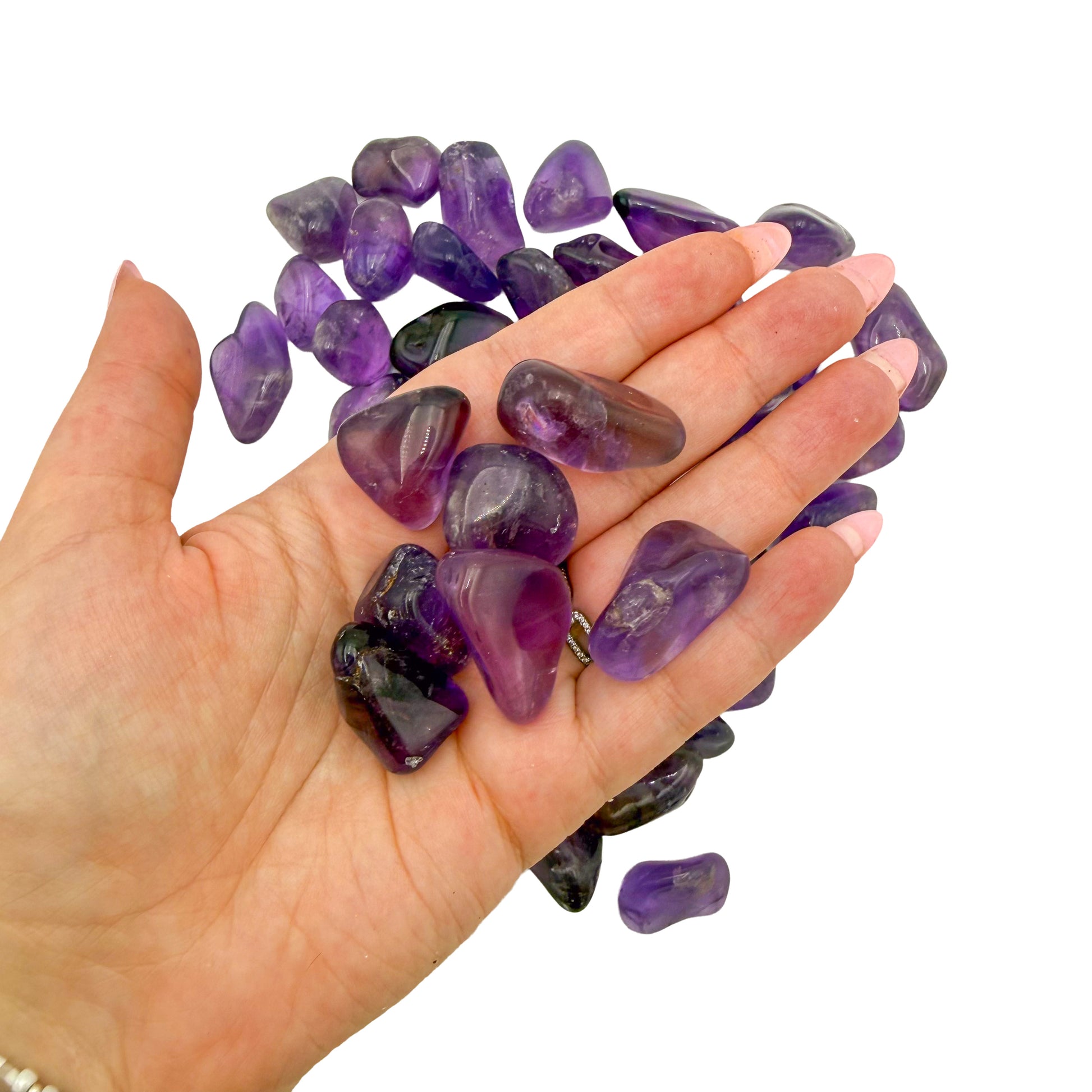 Amethyst Tumbled Stones, AAA Grade, Brazil, 1-1.50 Inch, sourced from Rio Grande do Sul, ninth view