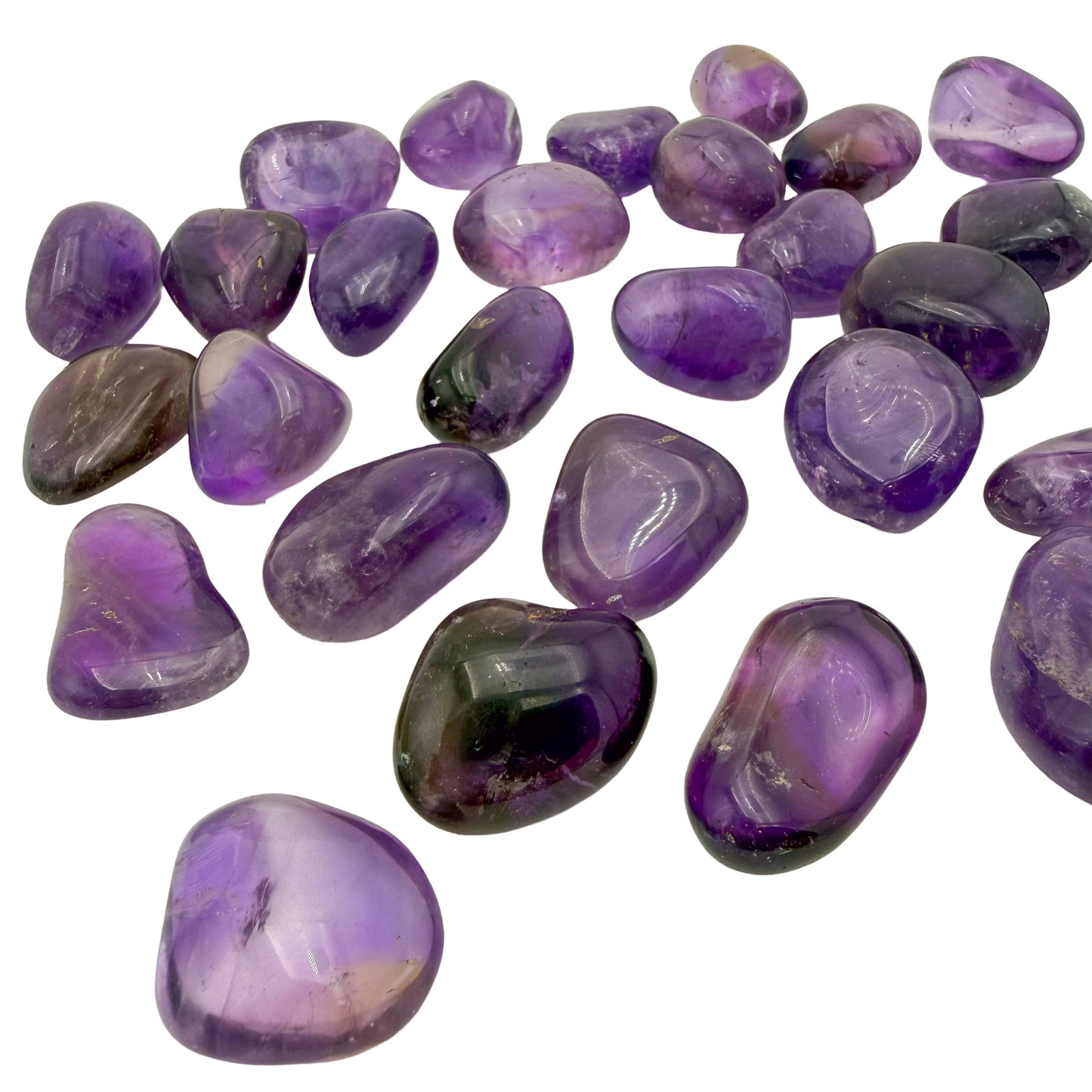 Amethyst Tumbled Stones, AAA grade, from Rio Grande do Sul, Brazil, third view