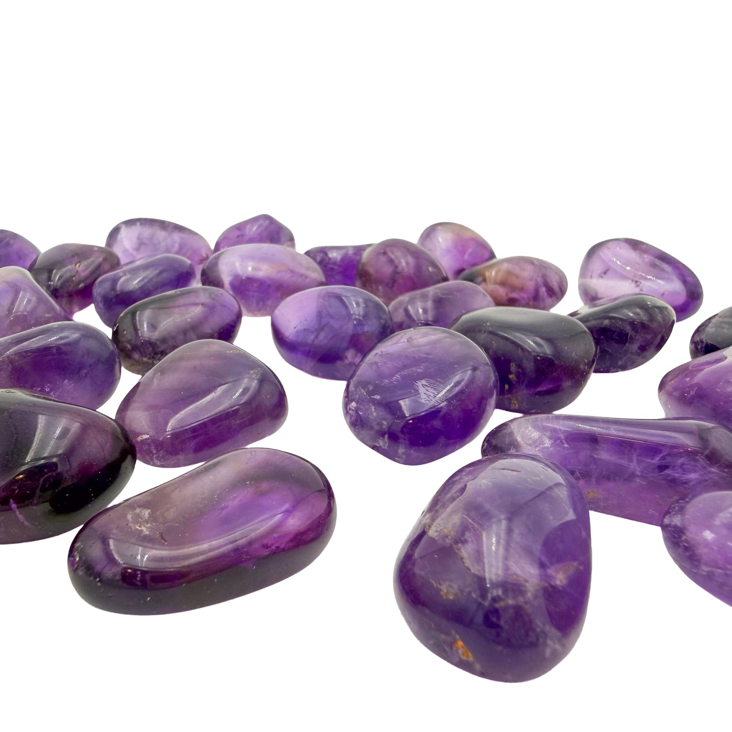 Fourth view of Amethyst Tumbled Stones, AAA grade, Rio Grande do Sul, Brazil